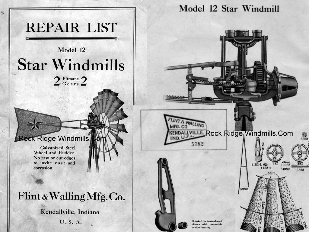 Model 12 Star Windmill Catalog 95 Flint Walling Kendallville IN Farm Book Engine 