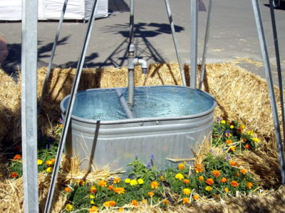 Pumping water with a windmill