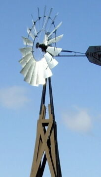 Aermotor windmill on Wood Tower