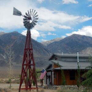 Aermotor windmill on wood tower
