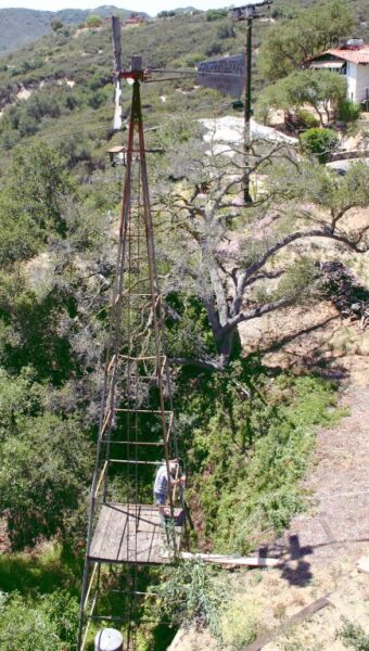 tall windmill tower