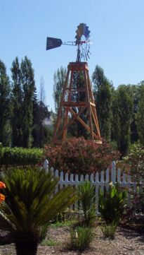 Tall Wooden Windmill Tower