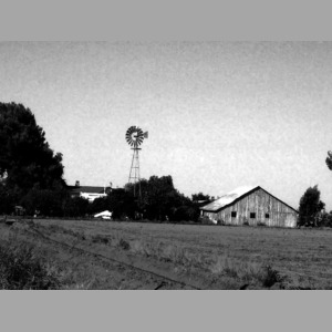 Old Chicago Windmill and Barn
