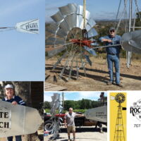 Windmills with custom name on tail