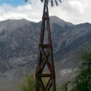 Windmill on Wood Tower at Ranch