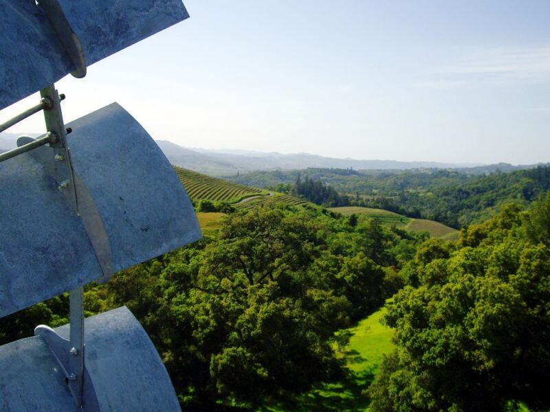 View from a windmill tower