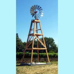 Wide Aermotor wood tower