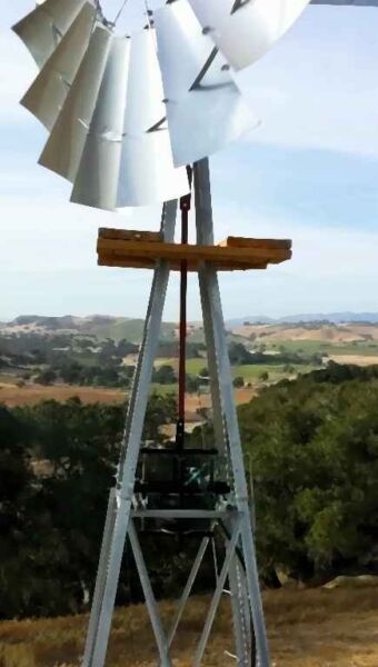 Windmill for aerating water