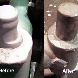 Windmill arm before and after repair