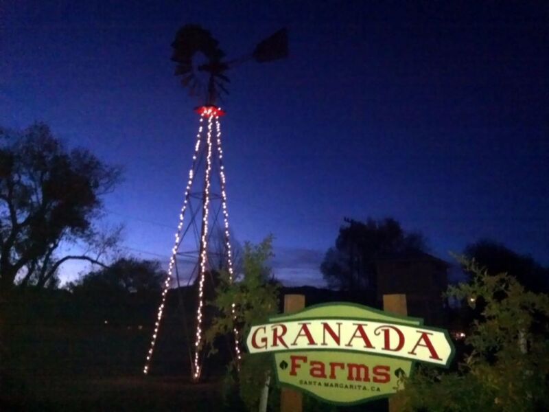 Christmas Lights on a Windmill
