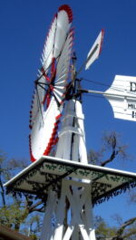 Wood stand for farm windmill