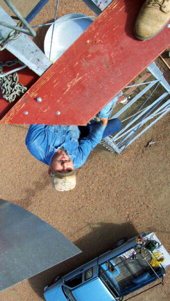 On top of a windmill