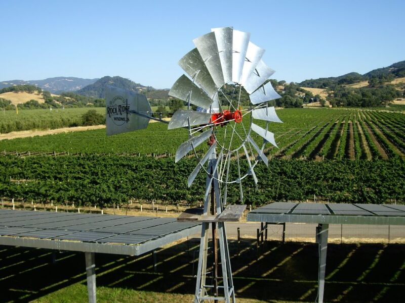 Windmill and Solar Panels