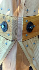 Building wood windmill towers