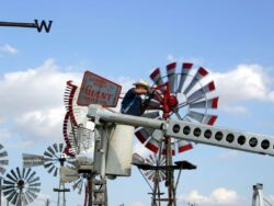 Working on old windmill