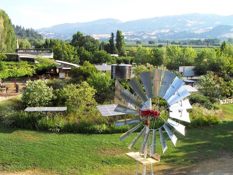Windmill with Redwood Wood Water Tank
